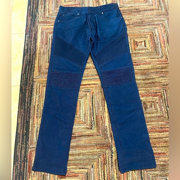 inc size 34 mens Berlin Straight Casual Corduroy Slim Pants Blue - Picture 1 of 8